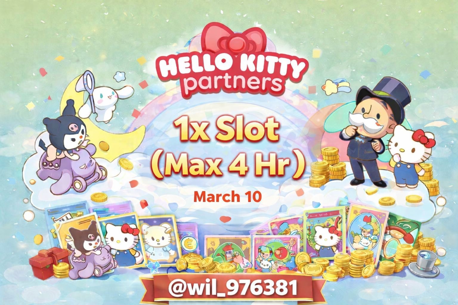 All Mono_Poly_Go Full Carry Slots :- HELLO KITTY PARTNERS EVENT ( Cheapest )