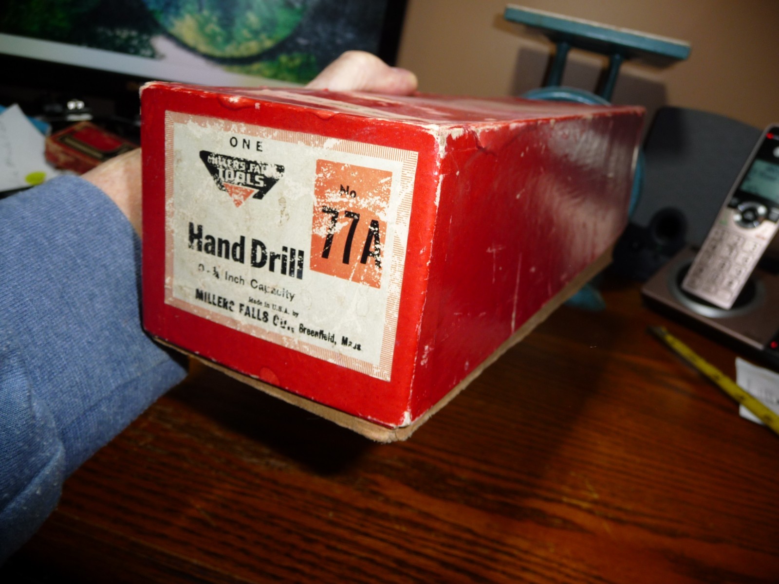 Millers Falls (Greenfield, Mass) No. 77A Hand Drill + Box( MINT)
