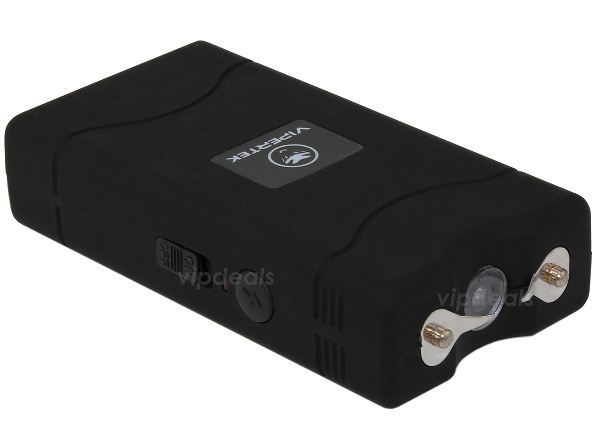 VIPERTEK Stun Gun Mini BLACK VTS-880 335 BV Rechargeable LED Flashlight