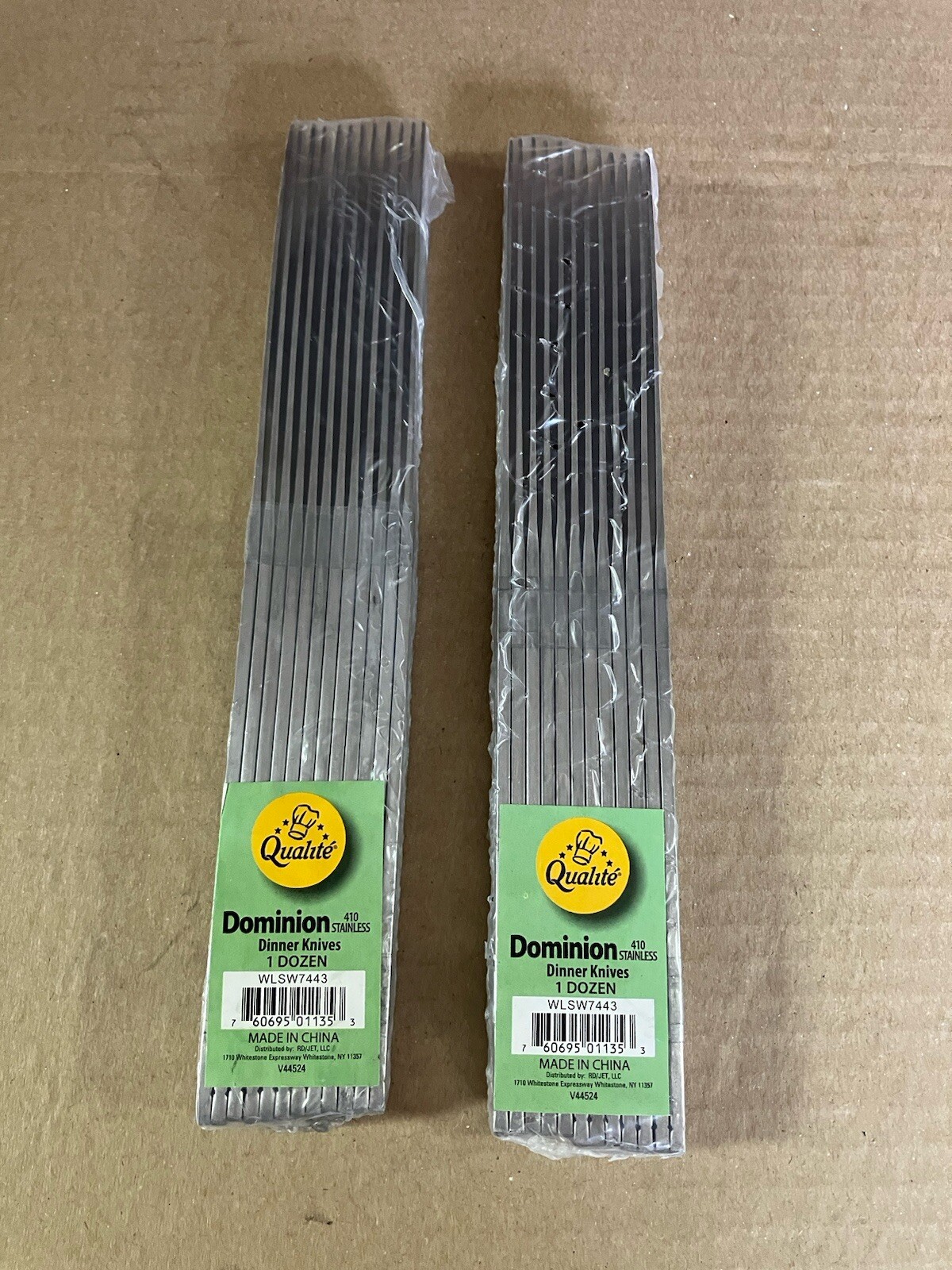 2 - 12 Pack (24) Qualite Dominion 410 Stainless Steel Dinner Knives # WLSW7443