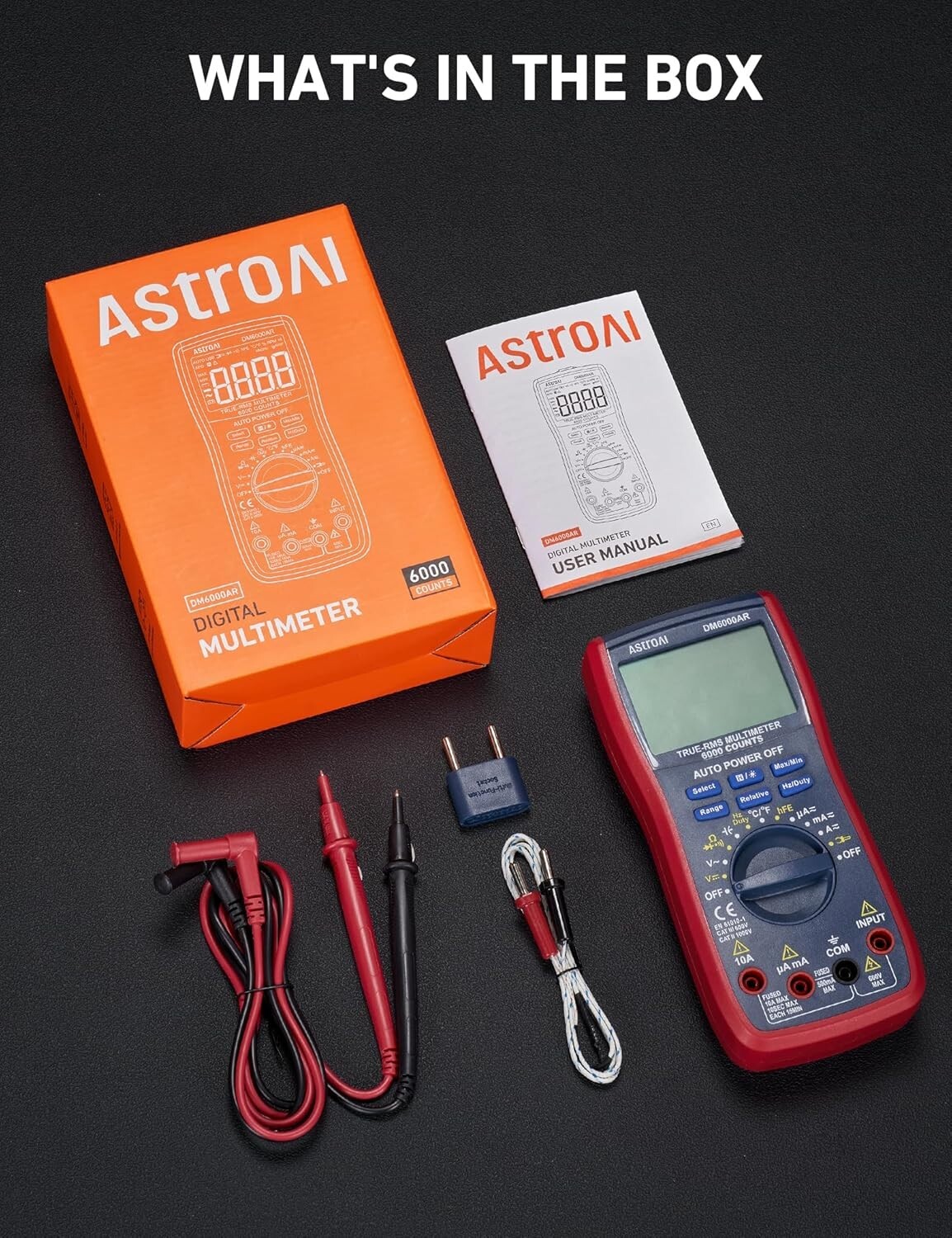 AstroAI Digital Multimeter and Analyzer TRMS 6000 Counts Volt Meter Ohmmeter NEW