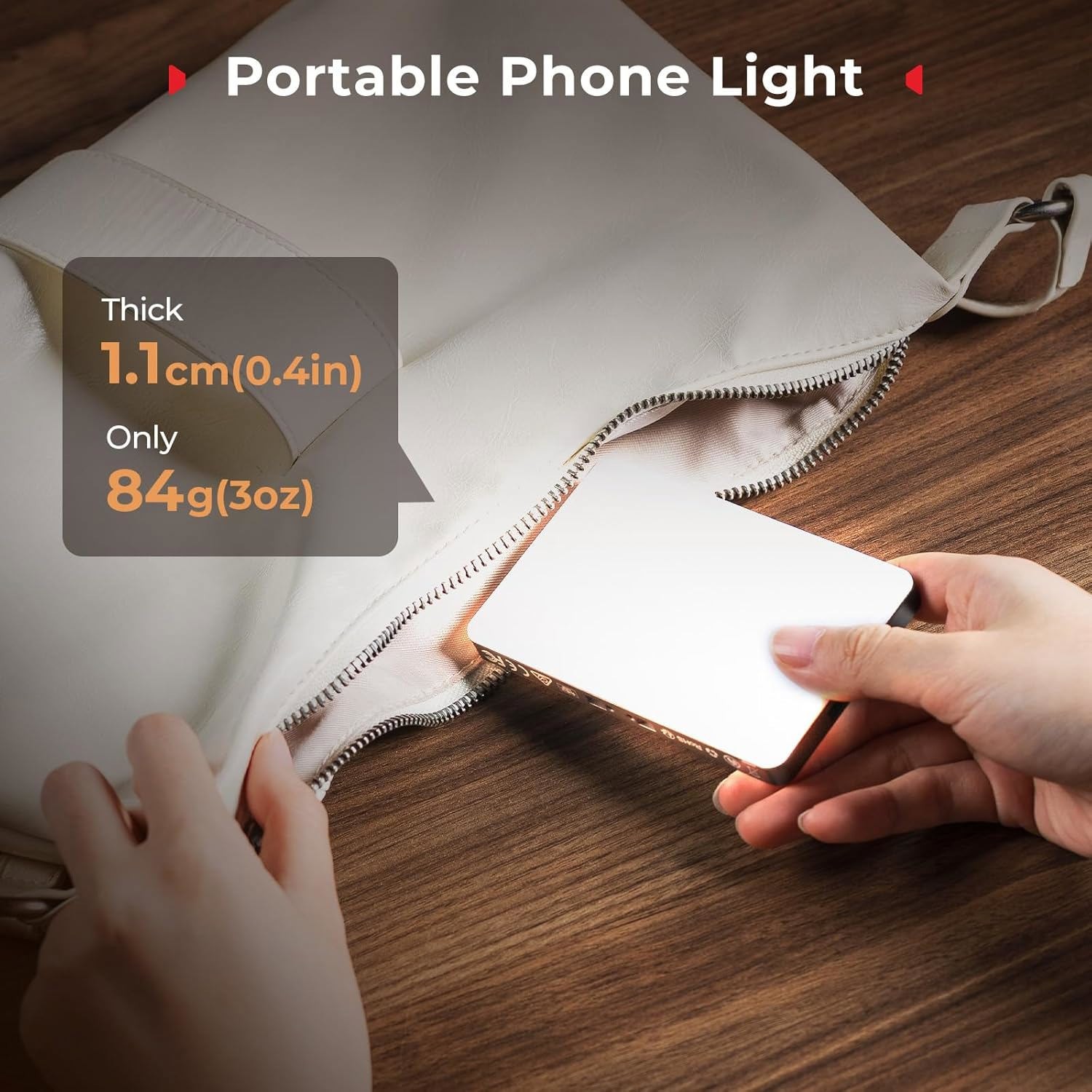 SmallRig Magnetic Selfie Phone LED Video Light 2700K-6500K for iPhone Camera