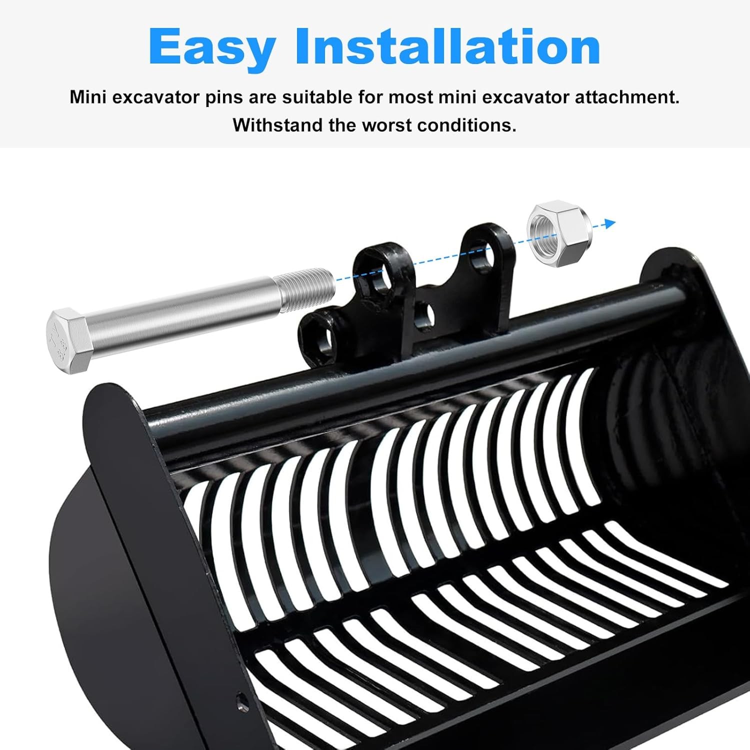 4Pcs 25mm Diamater Pins For Mini Excavator Connecting Linkage Pin Attachments