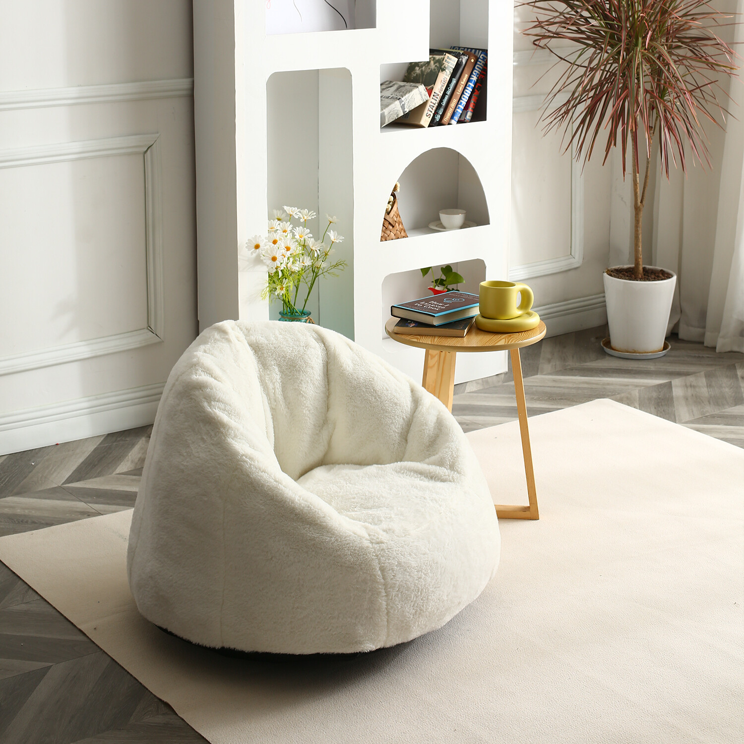 N&V Kids Bean Bag Chair, Girls & Boys Bean Bag Sofa Foam Filler, Kids Sofa Chair