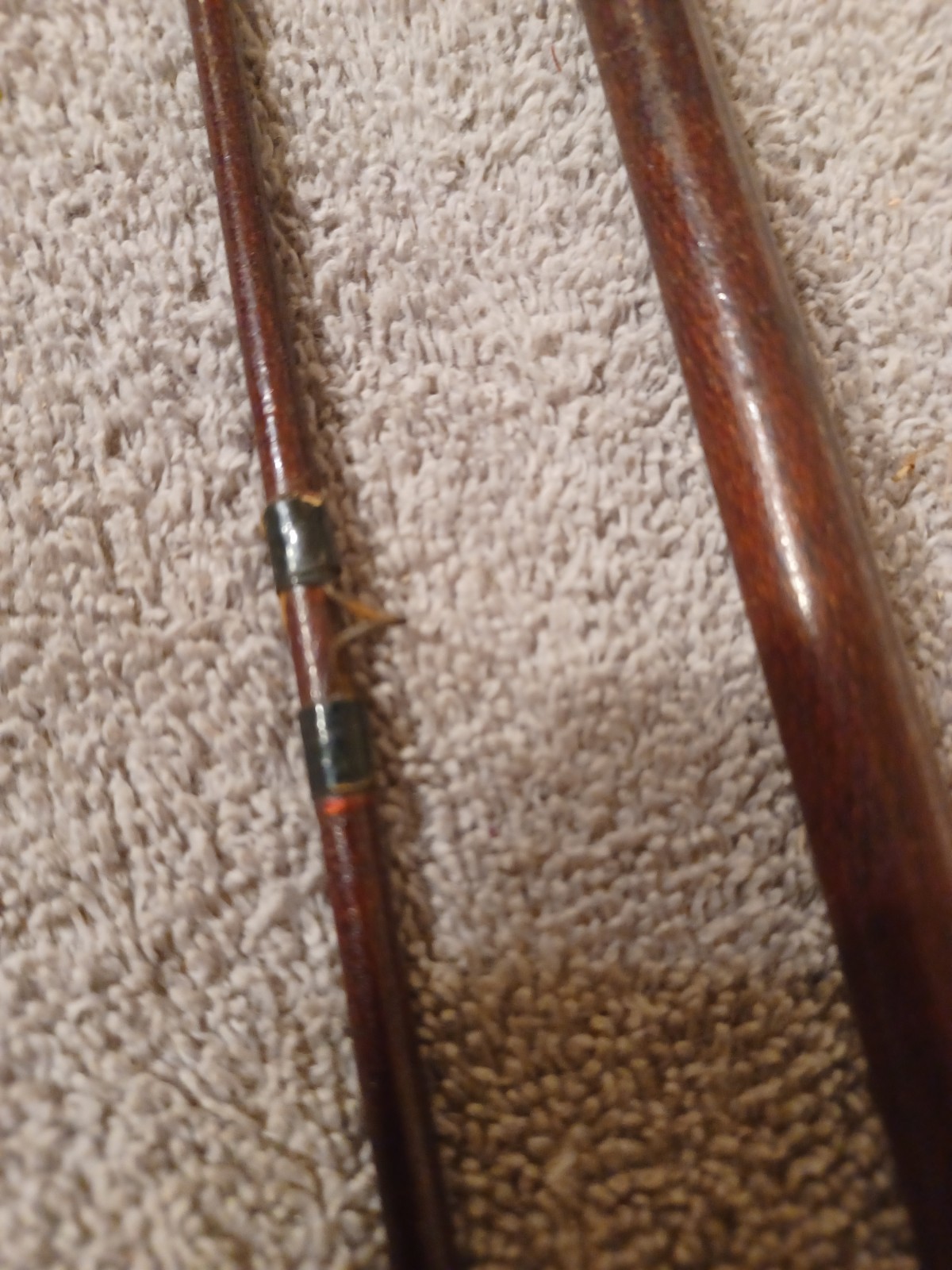 Vintage Montague Holloglass 8 1/2 FT 2 Piece Fly Fish Rod. missing one eye.