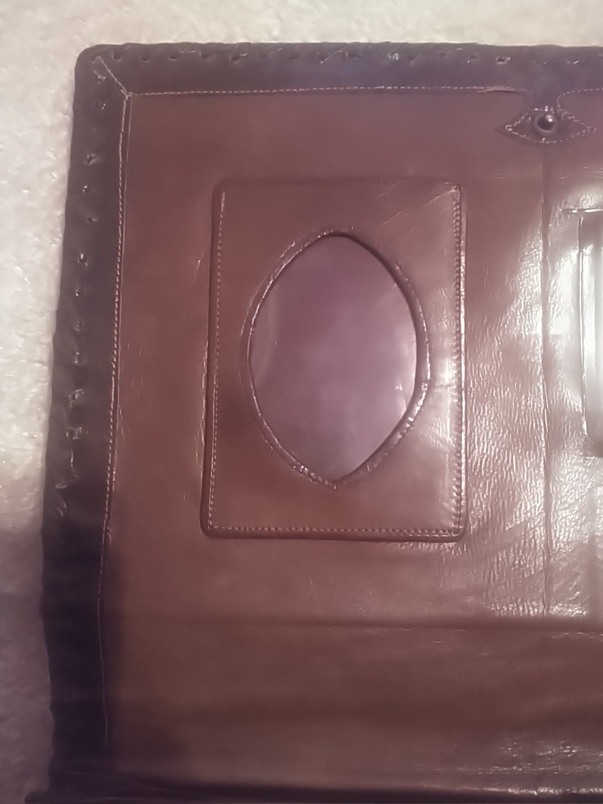 Vintage Hand Tooled Leather Embossed Egyptian Themed Purse