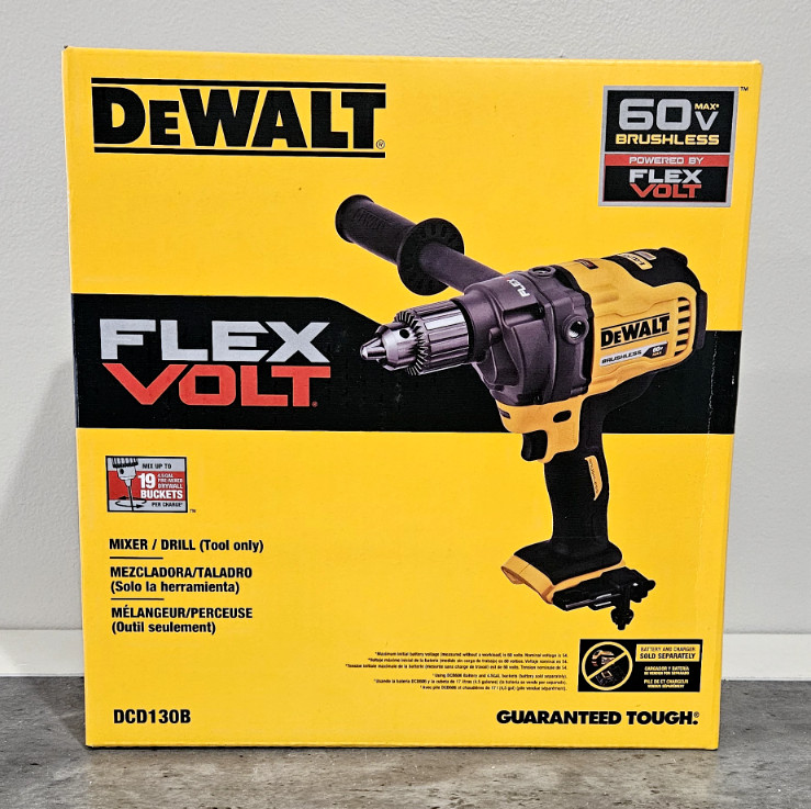 NEW! DeWalt 60V Max FlexVolt  Mixer / Drill w/ E-Clutch System DCD130B