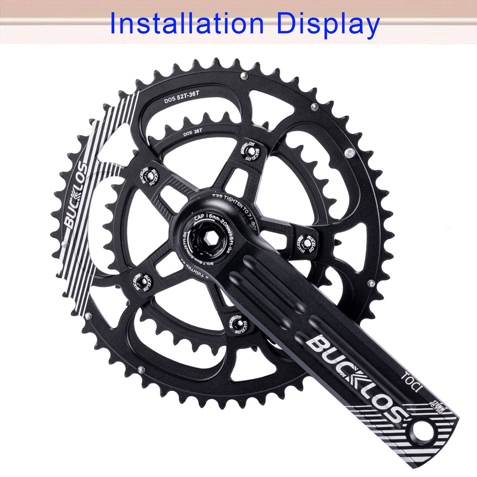 34/36/39/50/52/53T 110BCD Chainring Road Bike Fit Shimano Sram Crankset Aluminum