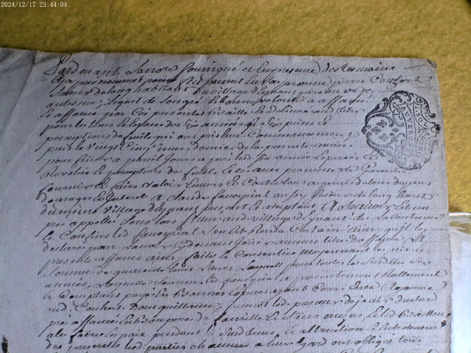 LOT OF TWO OLD DOCUMENTS from 1700s