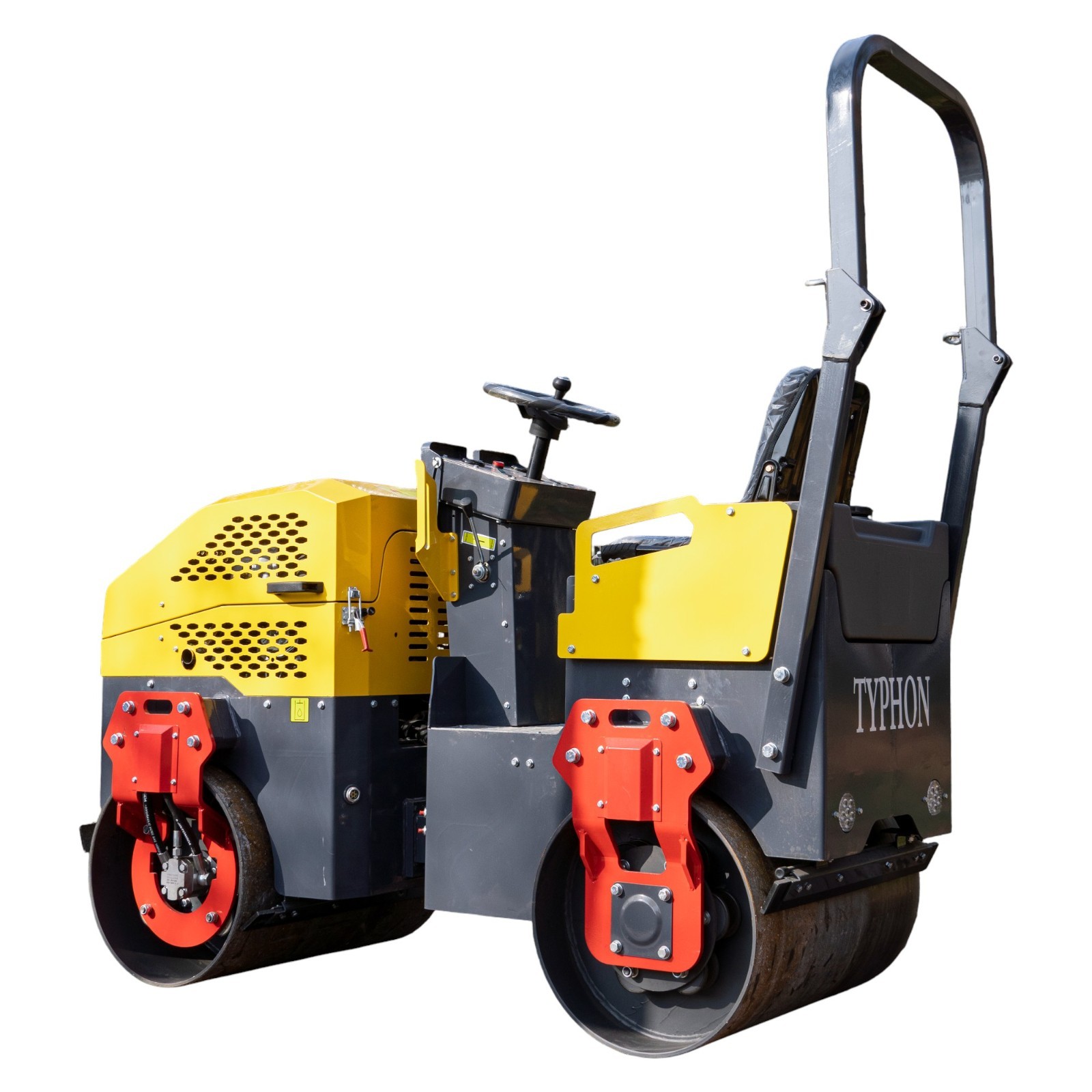 TYPHON FURY 15 Mini Road Roller 1.5Ton 13.5 hp B&S Gas Engine Hydraulic Steering