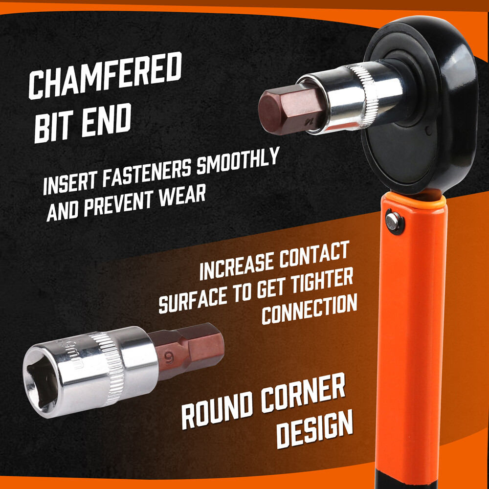 32Pc Hex Allen Master Socket Bit Set Premium 3/8 1/4 1/2 S2 Steel SAE Metric