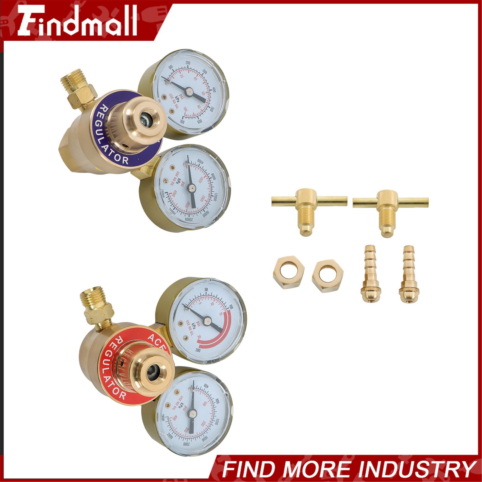 Oxygen Acetylene Gas Regulator Welding Cutting Torch Dual Gauge CGA540 CGA200