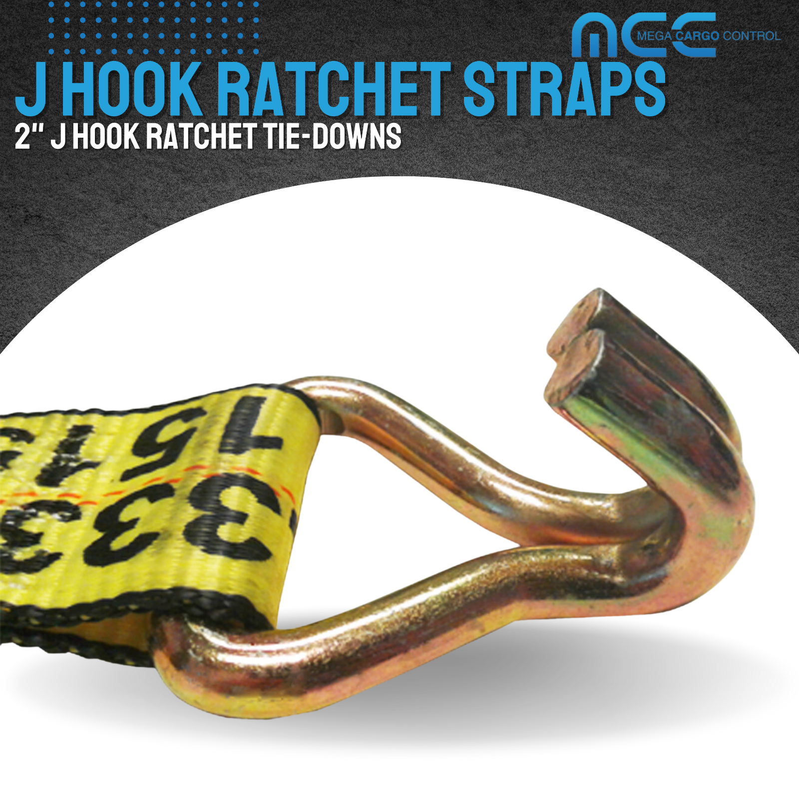 USA Heavy Duty 2" x 40' 50' 60' Ratchet Strap J Hook Flatbed Truck Farm Tie Down