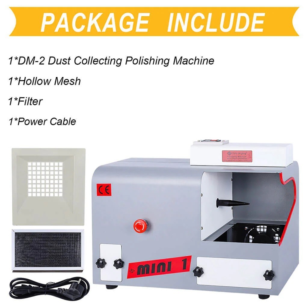 TOOLTOS DM-2 Jewelry Polishing Machine with Dust Collector | 2800RPM, 1/2HP Moto