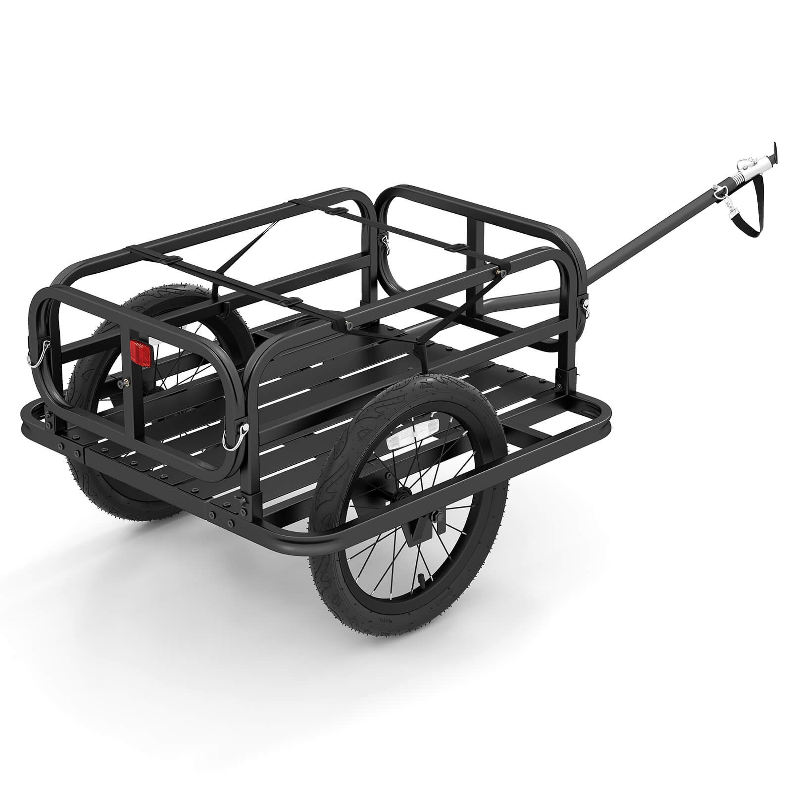 Bike Cargo Trailer, Heavy-Duty Bicycle Wagon Cart w/ Universal Hitch & 16”Tires