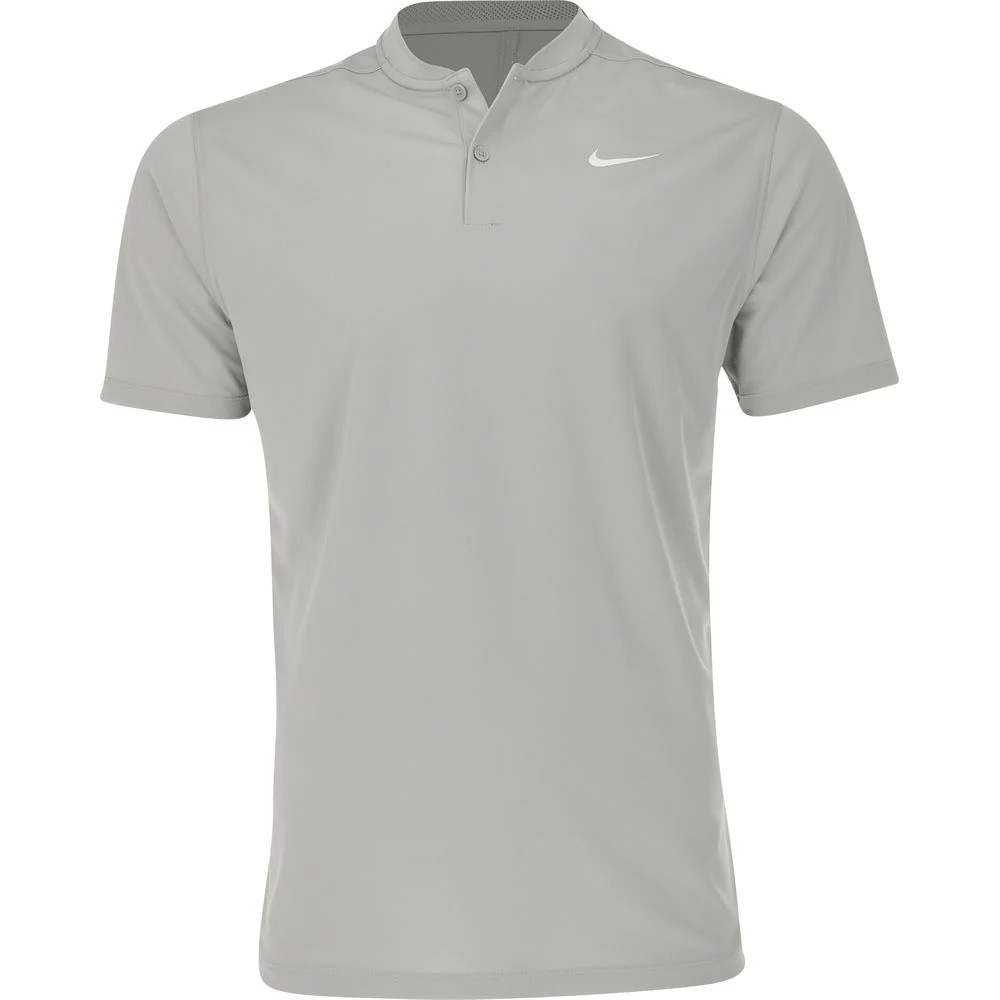 New Nike Golf DRI-FIT Victory Blade Polo LIGHT SMOKE GREY/WHITE LARGE