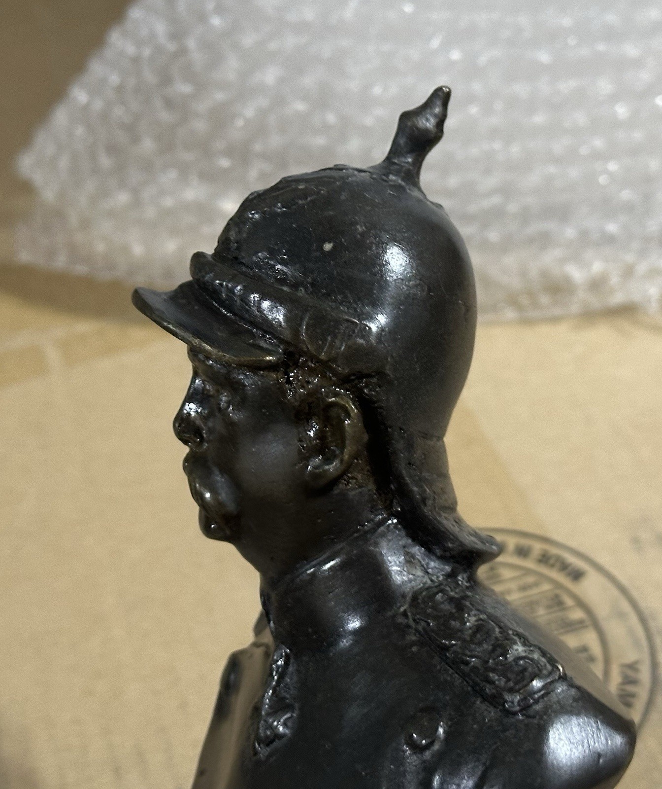 COOL! German Otto Von Bismarck Desk Statue Bronze Good Condition!
