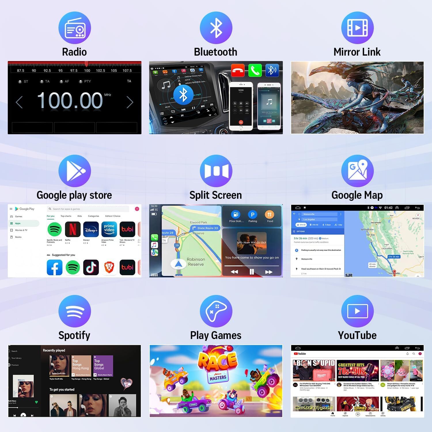 Carplay Android 13 For 1996-2002 Toyota 4runner Car Stereo Radio GPS Navi