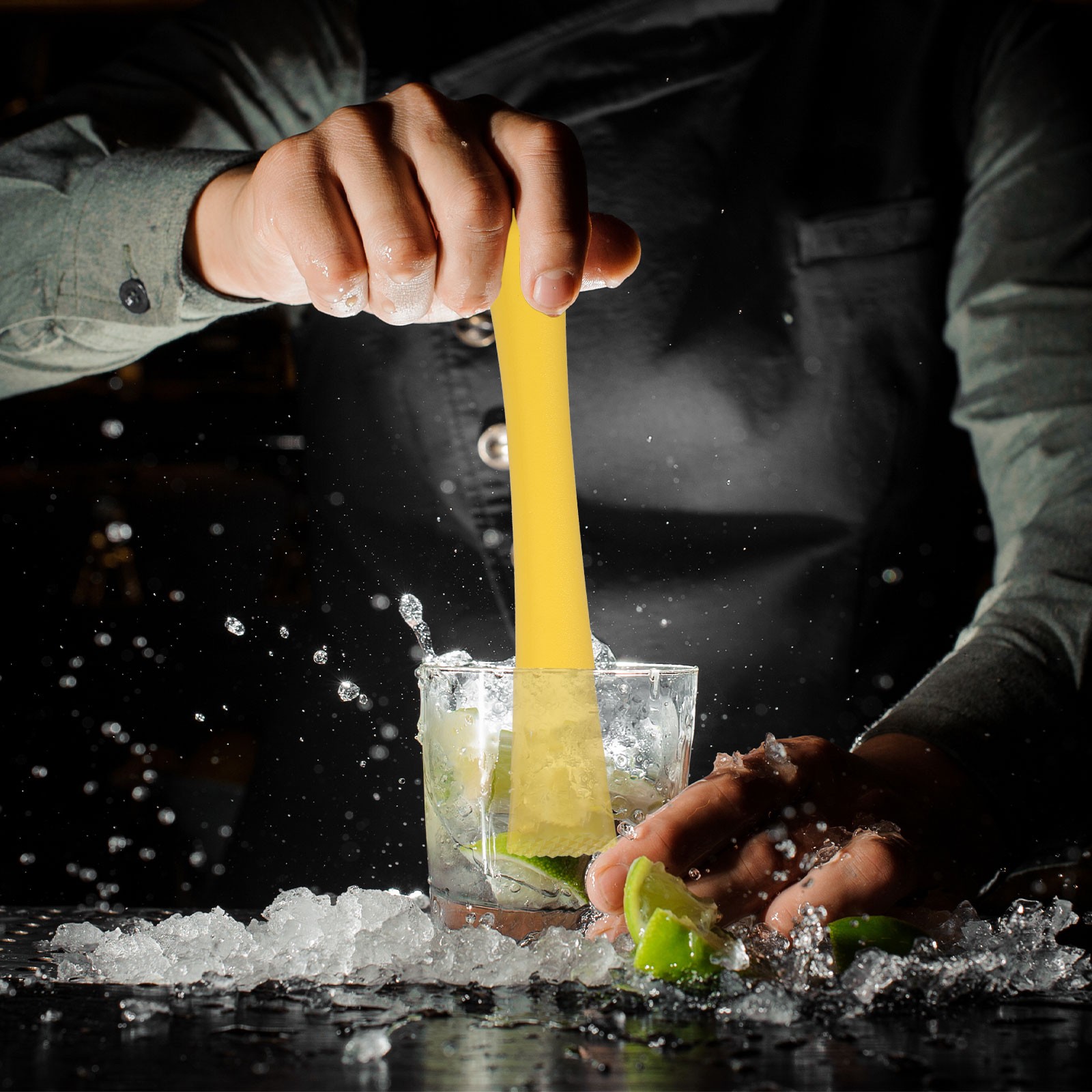 Cocktail Muddler, 8 Inch PP Drink Muddler, White (Thick)