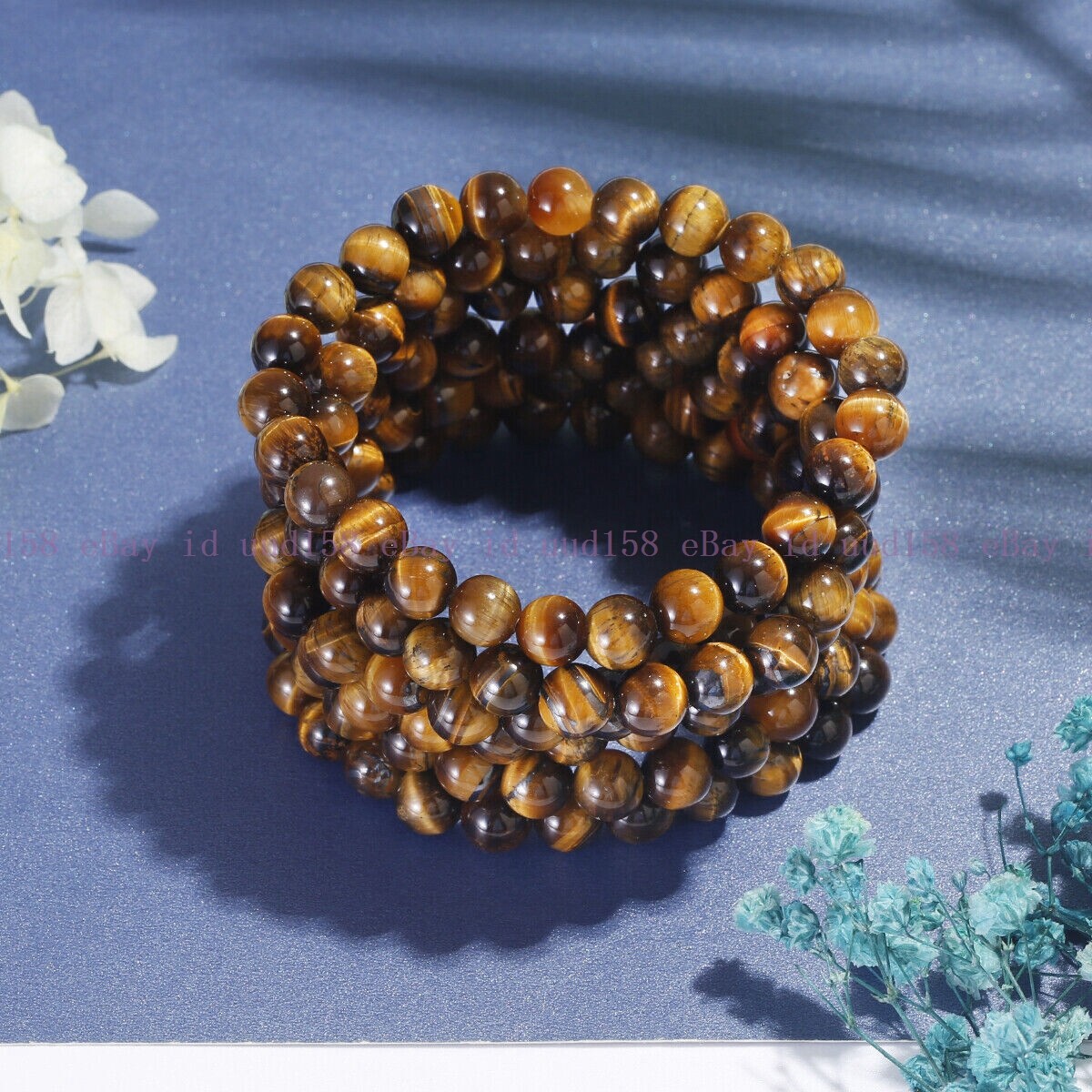 Wholesale Lots 6 Pcs 6/8/10/12mm Natural Gemstone Crystal Stretch Bracelet 7.5”