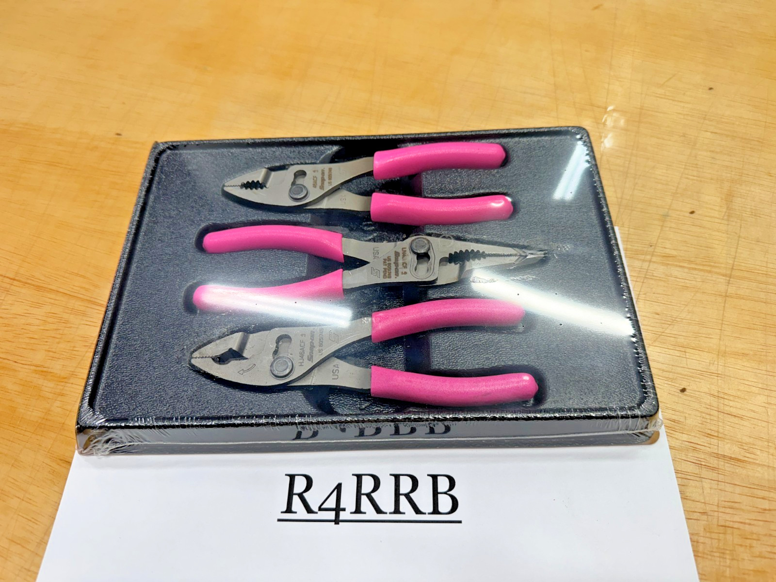 Snap-on Tools USA NEW 3pc Classic PINK Soft Grip Slip Joint Pliers Set PL346ACFP