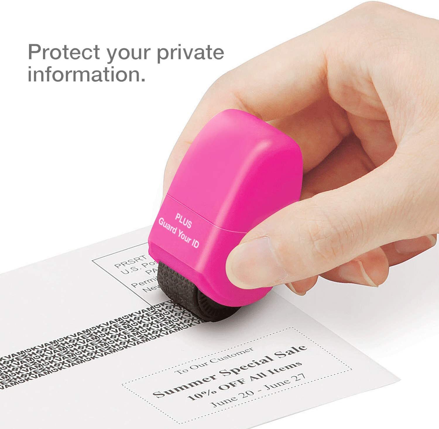 Plus Guard Your ID Identity Protection Security Prevention Stamp Roller