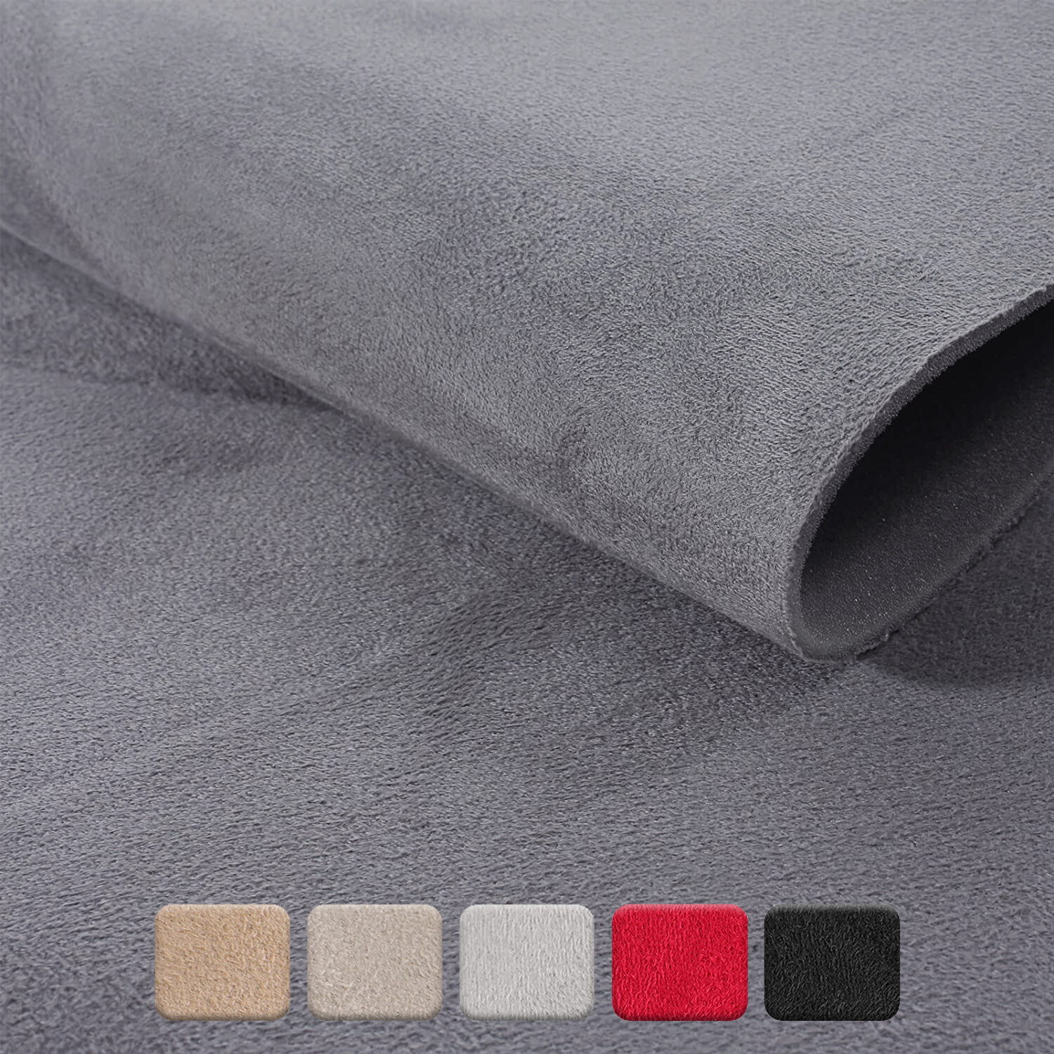 1/8" Thick Suede Headliner Fabric Foam Back Auto Roof Repair Upholstery Material