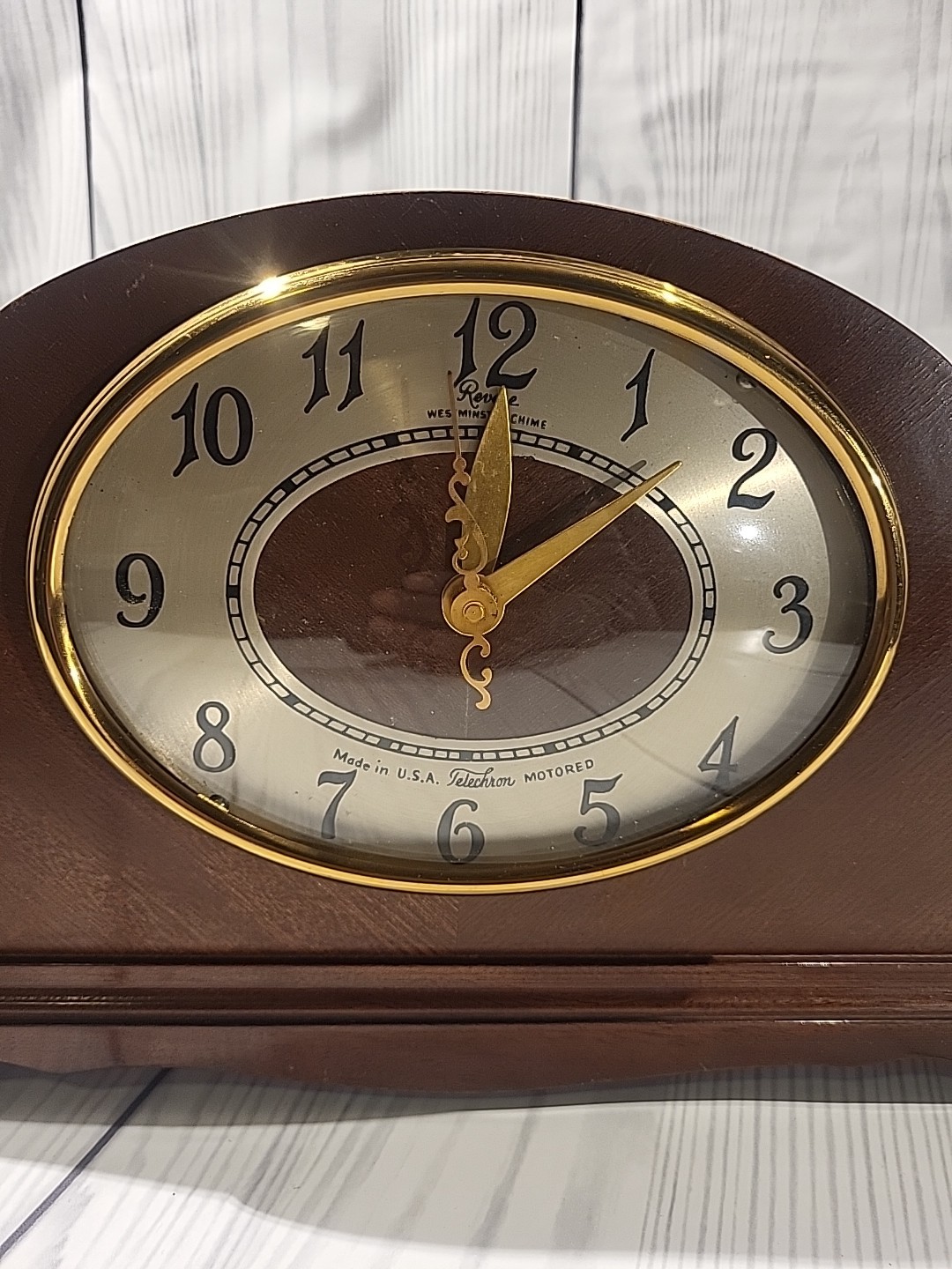 Revere R-913 Westminster Chime Telechron Electric Mantel Tambour Clock Works