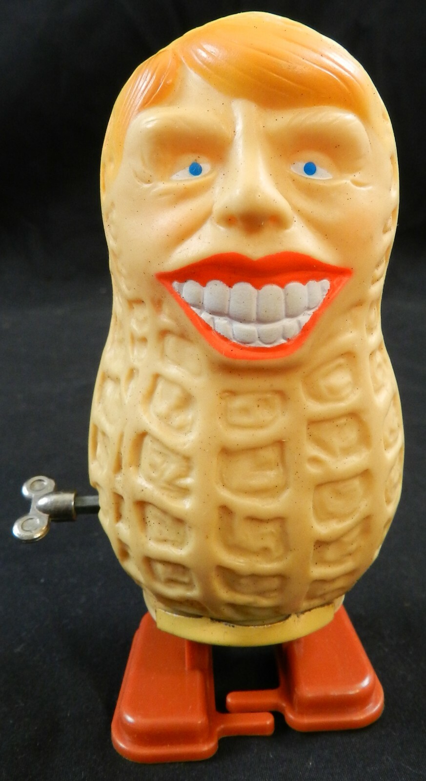 Jimmy Carter The Walking Peanut President Windup Toy - Made in Japan 1976 NOS