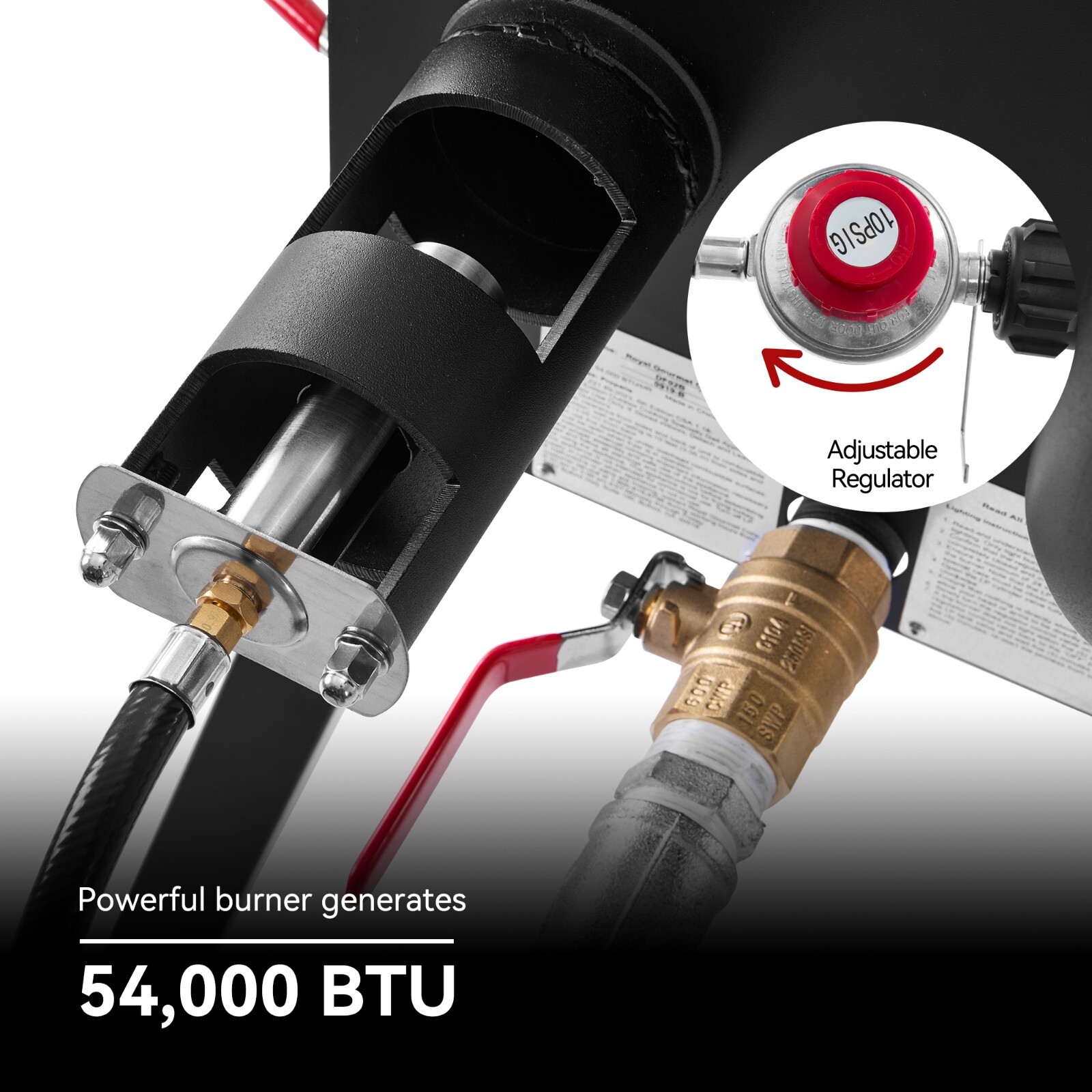 Creole Feast DF02B Outdoor Propane Deep Fryer, 17 Qt. 54,000 BTU Output, Black