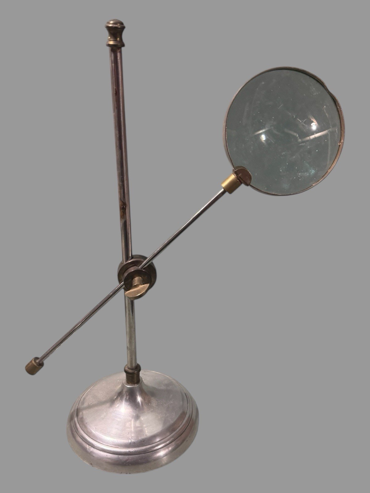 Vintage Antique Style Adjustable Desk Top Looking Glass Magnifier Stand