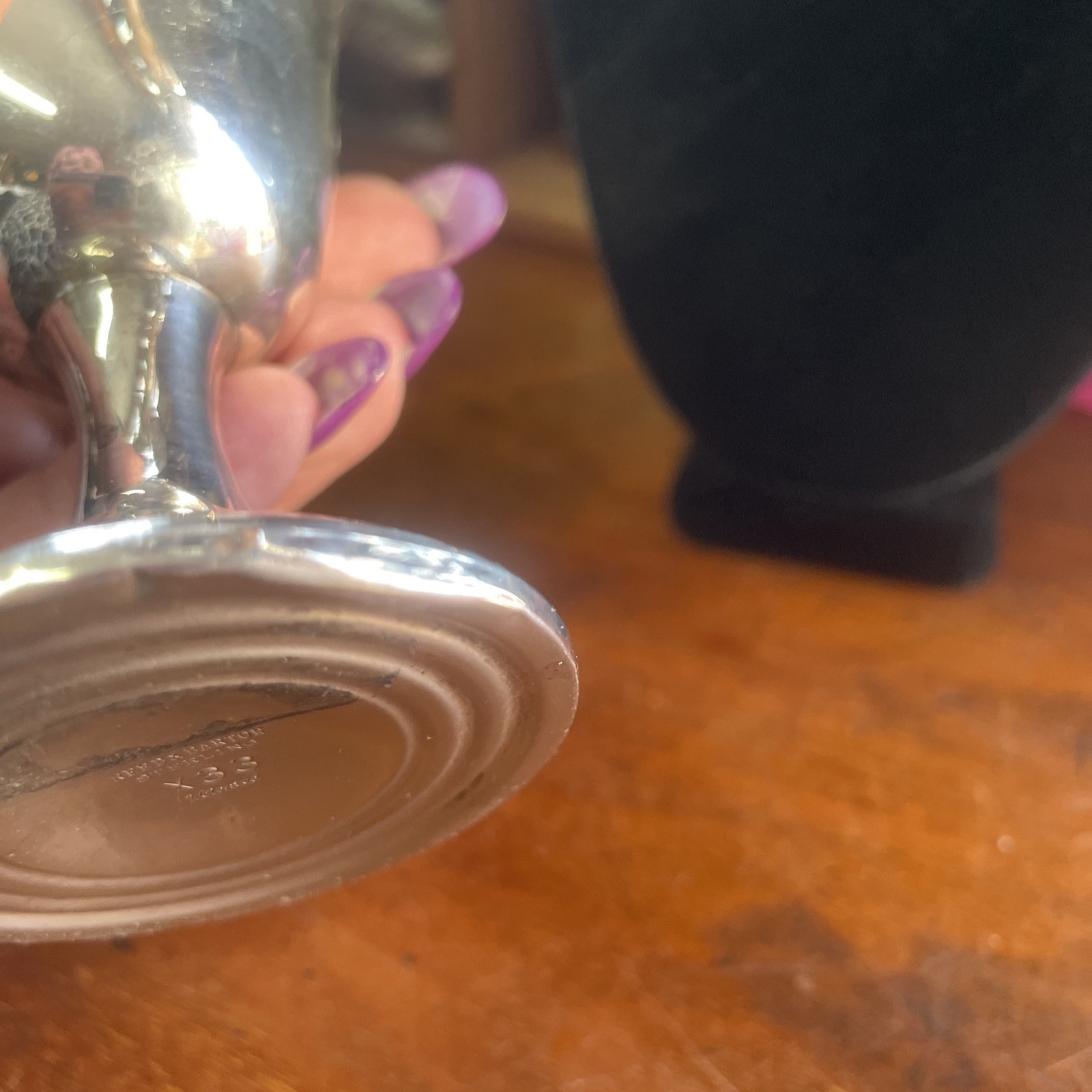 sterling silver reed and barton Weighted Base Cordial Goblet Stem