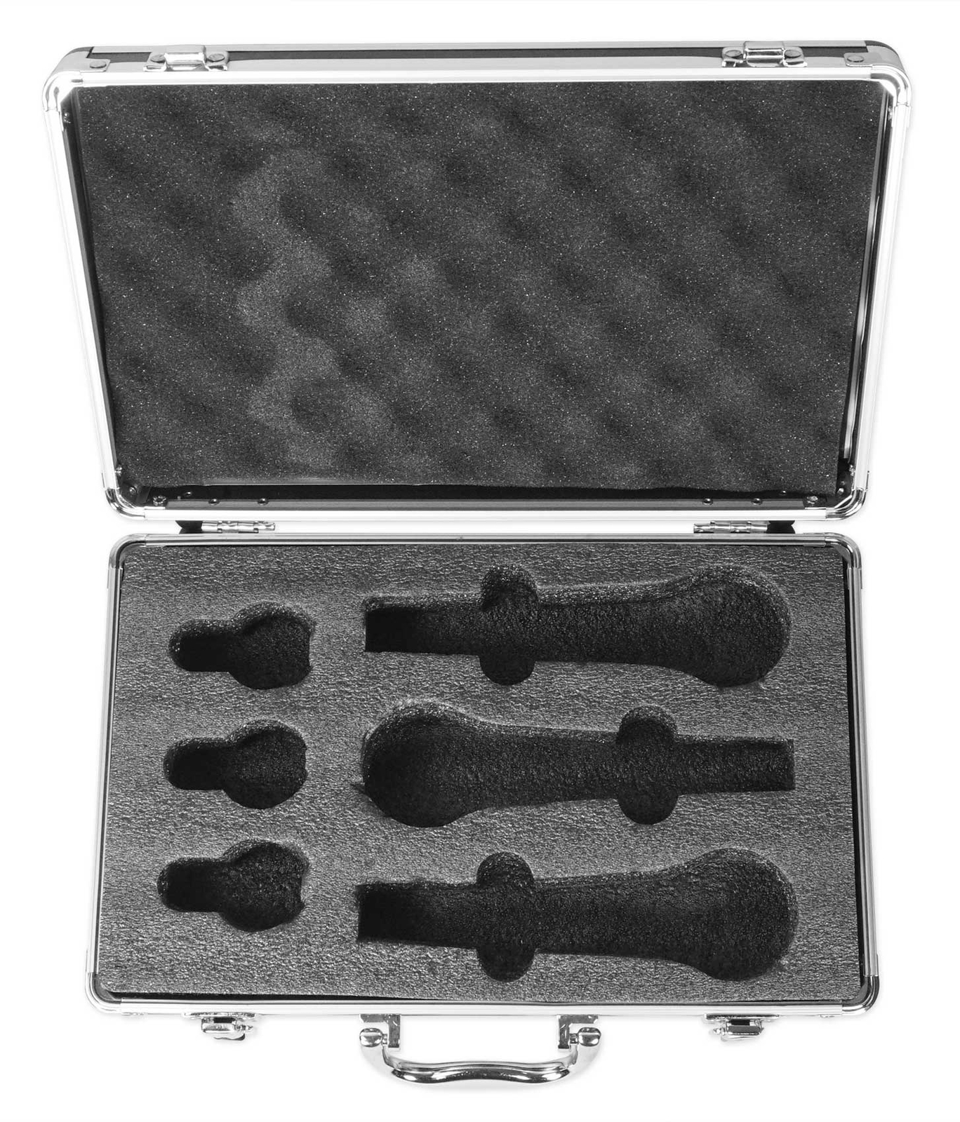 Rockville RMC-3PK 3 Pack Metal Wired Vocal/Instrument/DJ Microphones+Metal Case