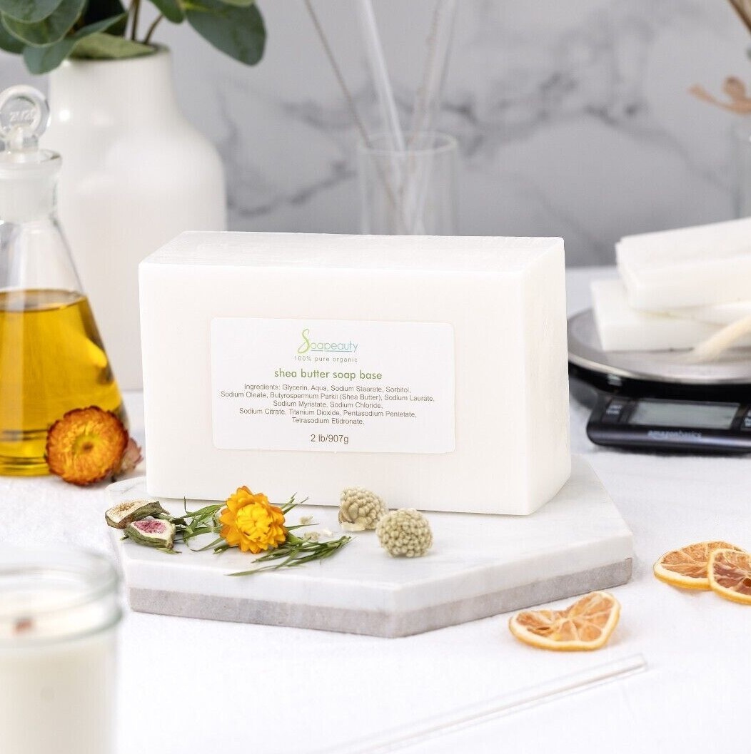 SHEA BUTTER GLYCERIN MELT & POUR SOAP BASE DETERGENT FREE 2 LB TO 24 LB
