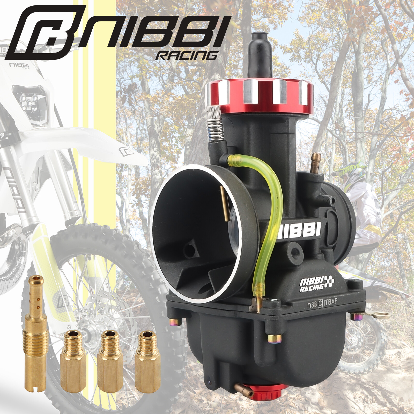 NIBBI PWK 38mm Carburetor For Yamaha YZ125 YZ 125X 2001-2024 2002 2003 2004 2005