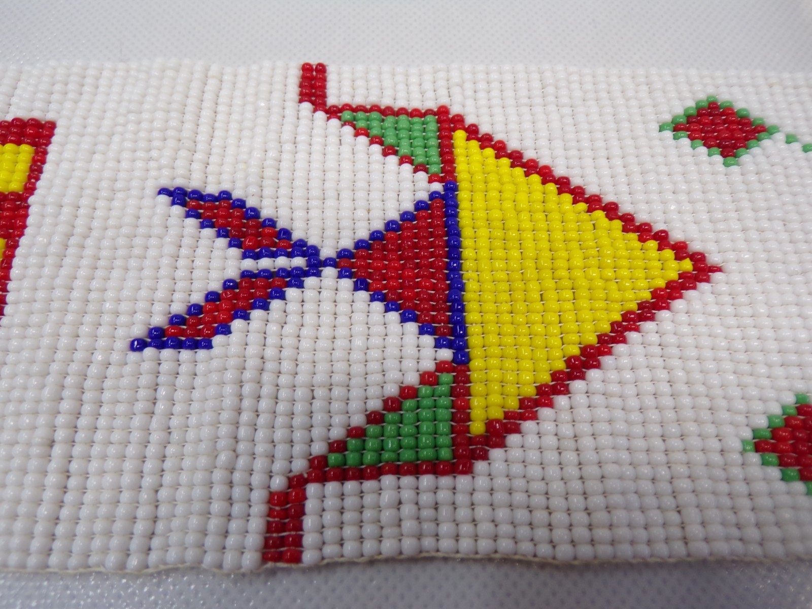 Vintage Handmade Native American Glass Bead Belt 19.5" Potawatomi?