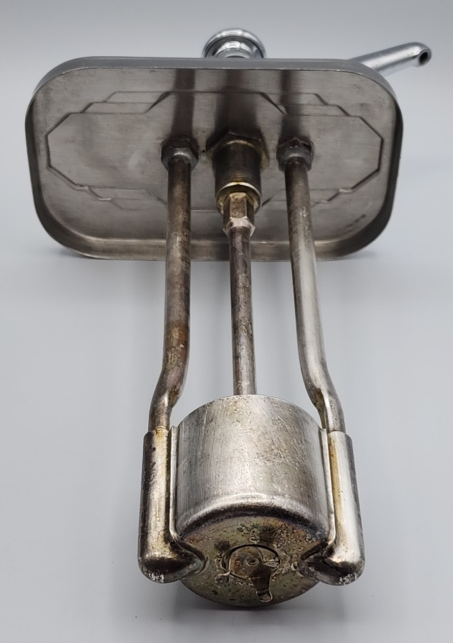 Hall Fountain Bar Liquor Dispenser Canister Pump Label "Brandy" Flaws READ BLUE