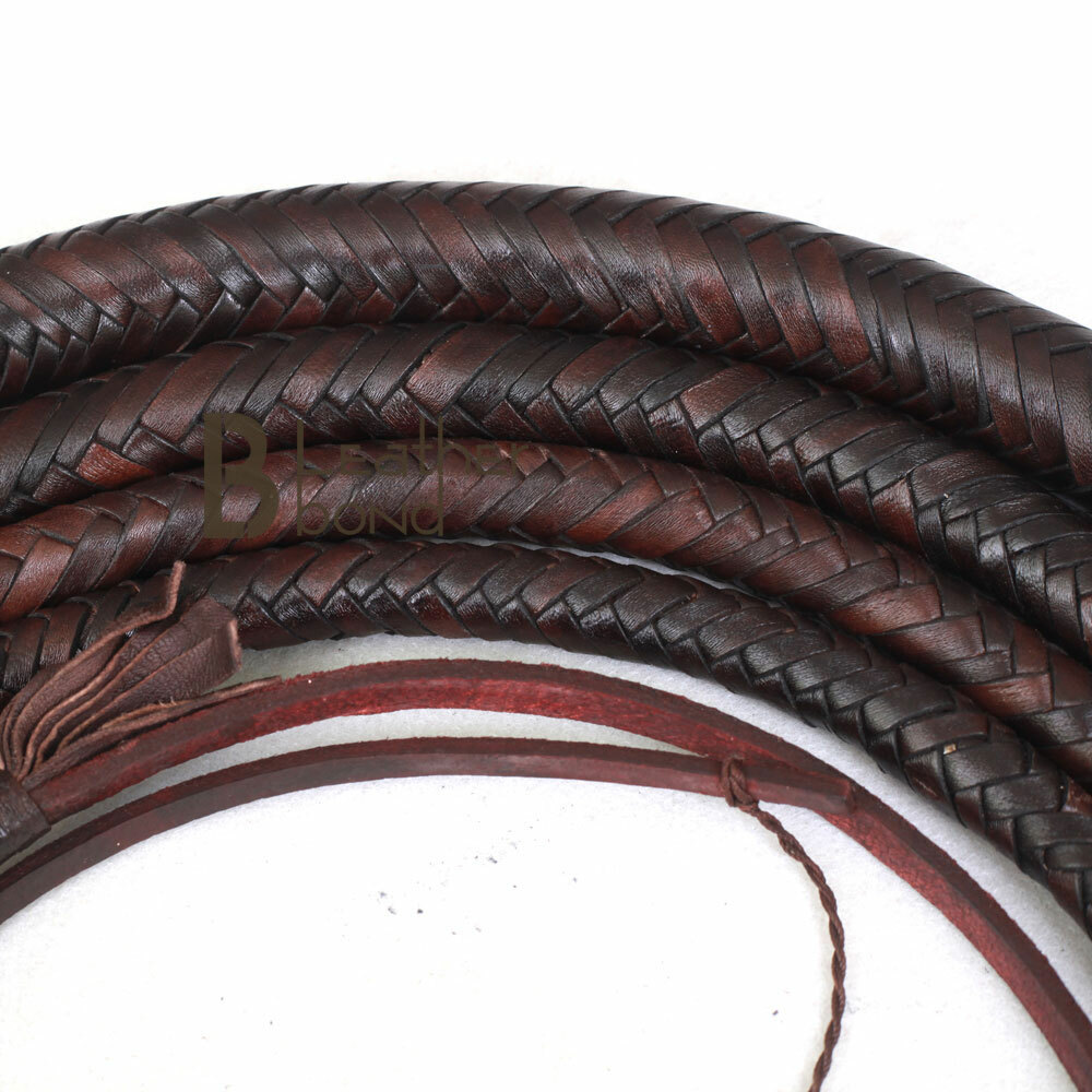 Kangaroo Hide Leather 06 to 16 Foot 12 Plaits Bull Whip Indiana Jones Bullwhip