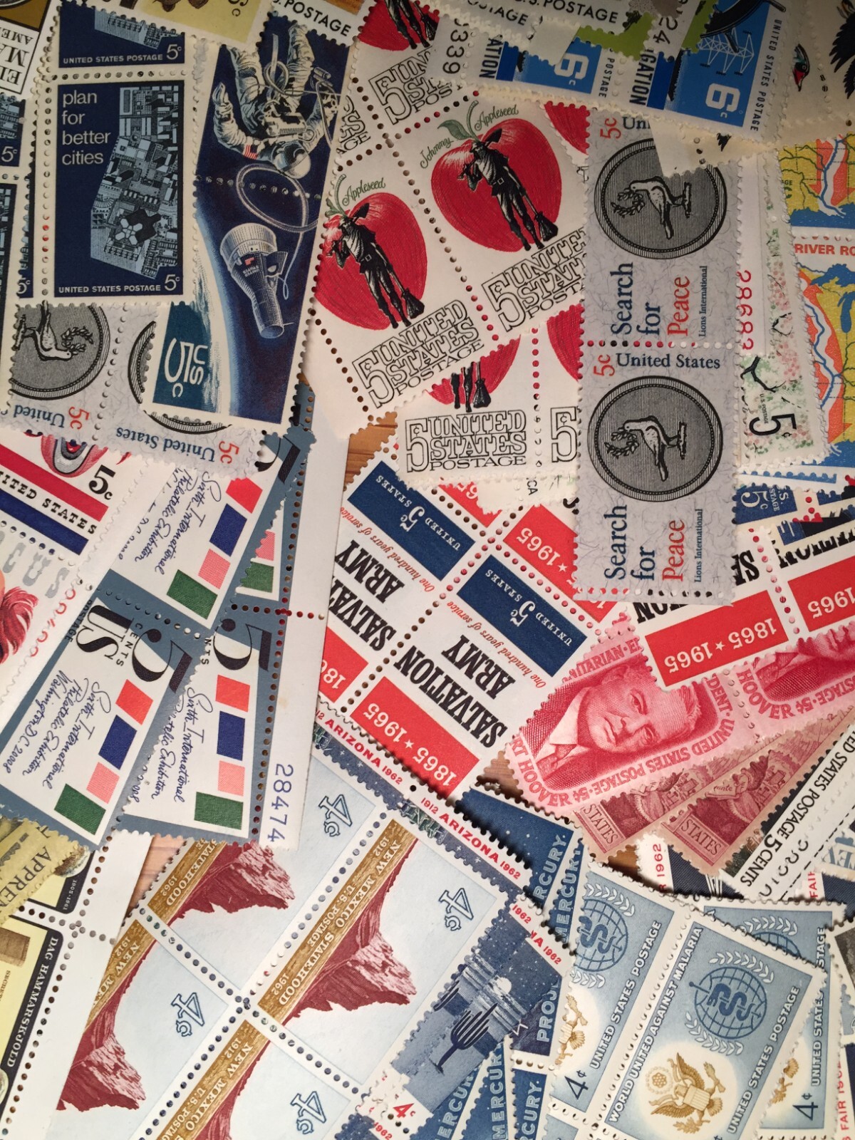 USA,VINTAGE,MID-CENTURY,MINT,UNUSED,LOT OF 40+ ALL DIFFERENT STAMPS, COLLECTION