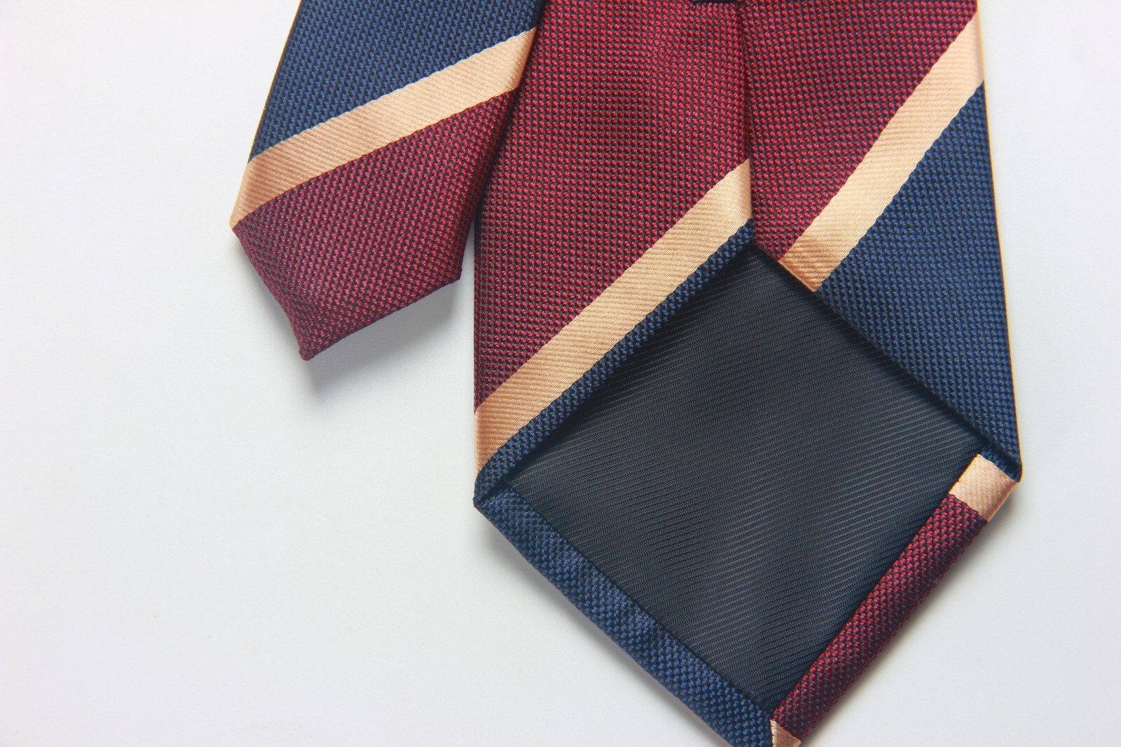 New Classic Striped Blue Red JACQUARD WOVEN 100% Silk Men's Necktie Tie