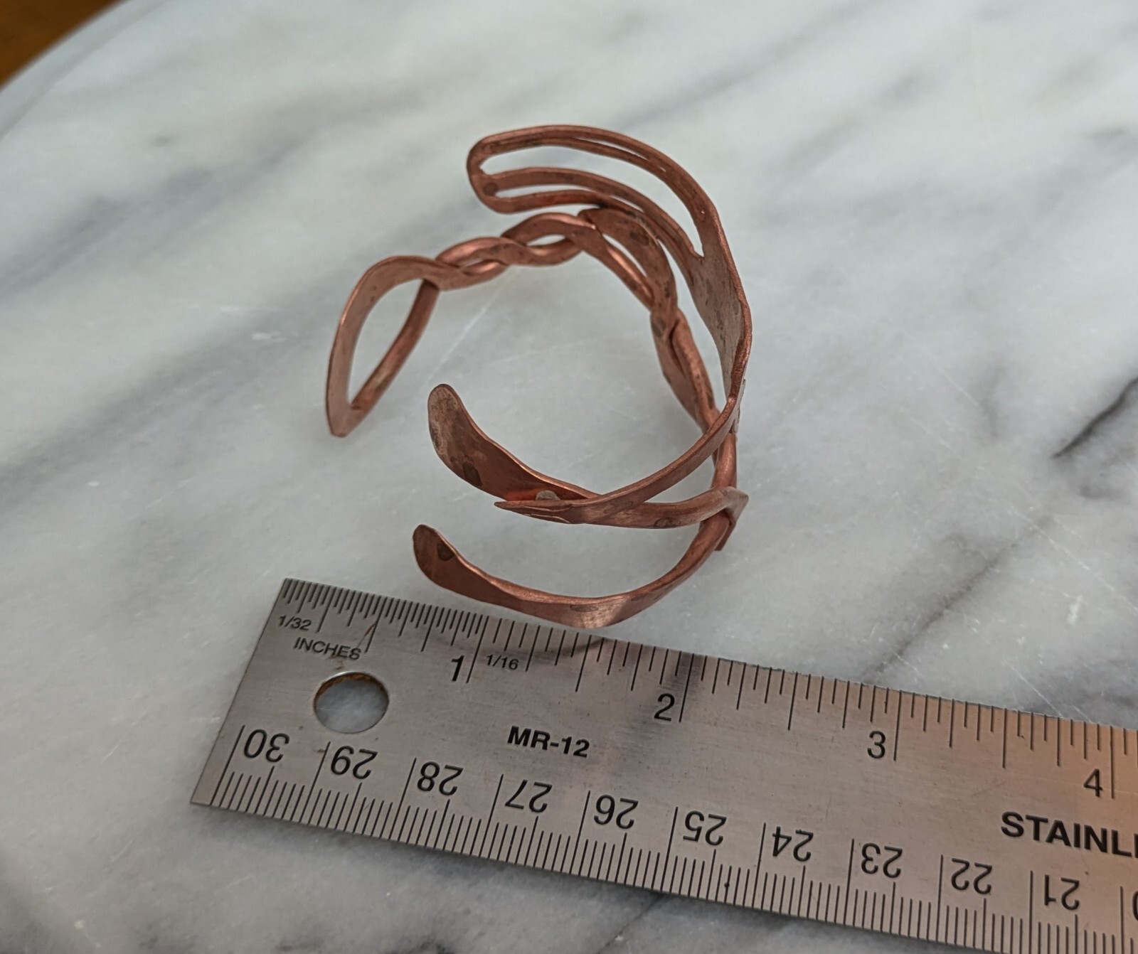 artisan, hand-crafted Copper bracelet unique screwdriver design, one of a kind