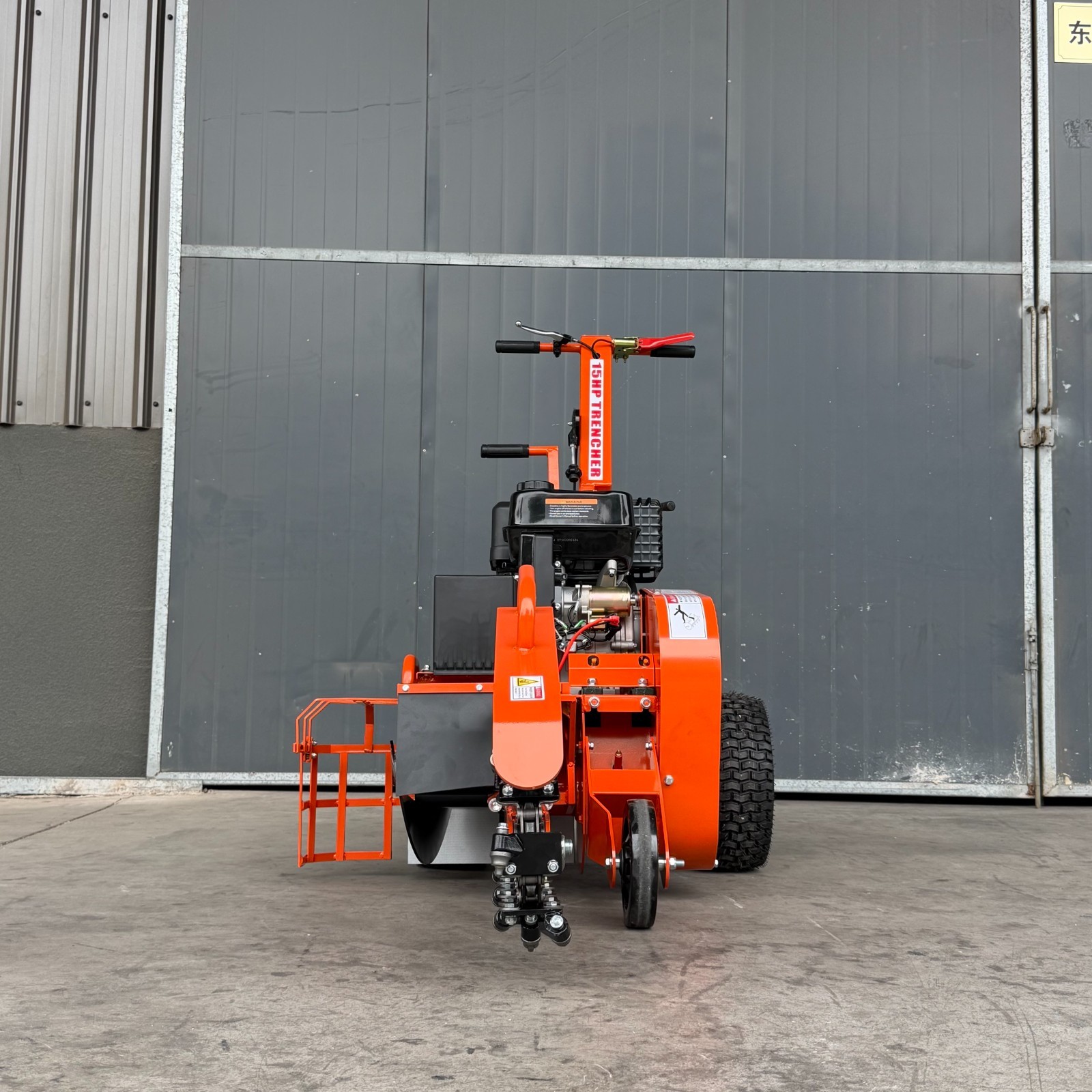 420cc 15HP E-Start Gas Powered Trencher, 24'' Trench Depth/4'' Trench Width