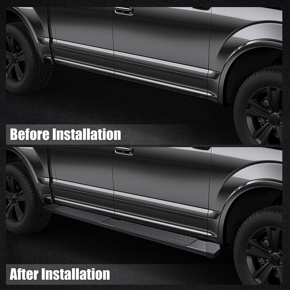 6" Running Boards For 2019-2025 Silverado/Sierra Crew Cab Nerf Bars Side Steps