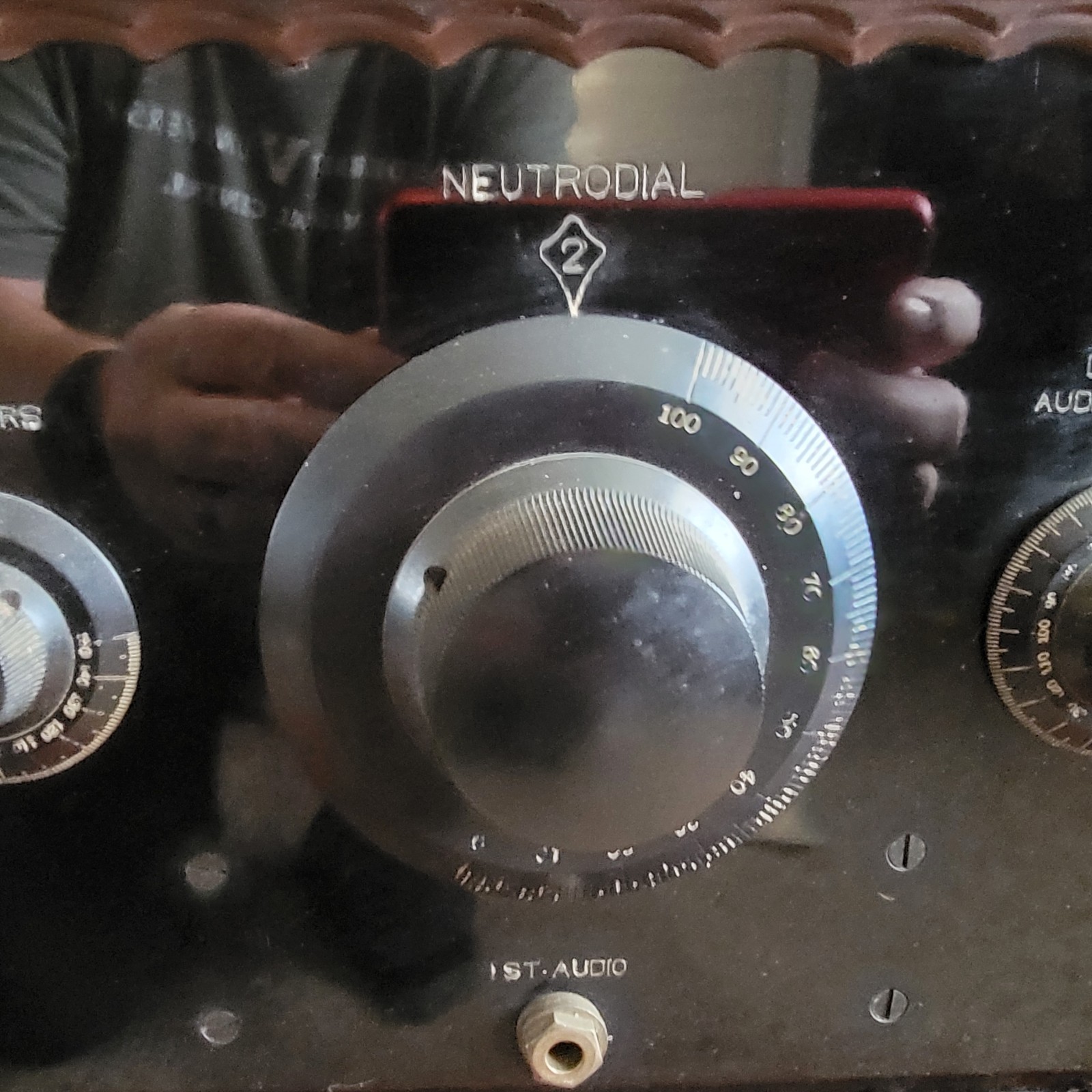 Antique Silvertone King-Hinners NEUTRODYNE in Wood Case 1924 Untested