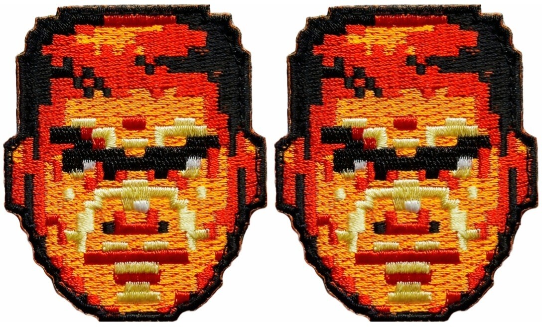 Doom Guy Embroidered Morale Patch - 2PC HOOK BACKING 2.5"x2"