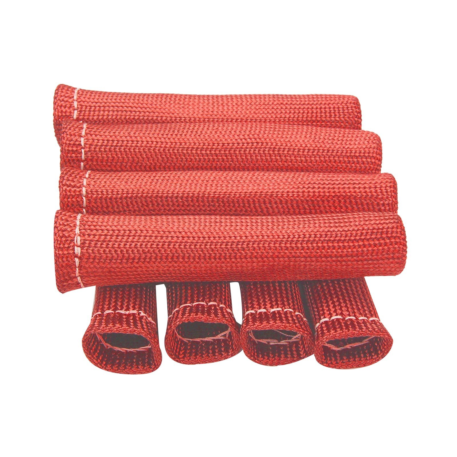 8PCS Red 1200° Spark Plug Wire Boots Heat Shield Protector Sleeve SBC BBC 350