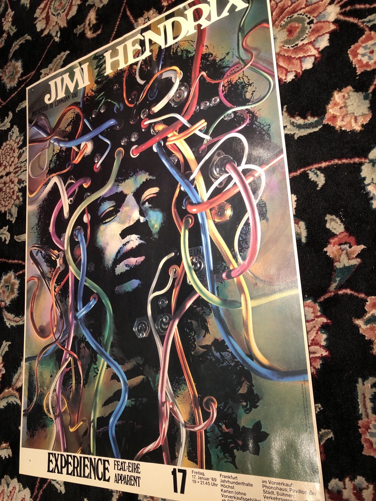 Jimi Hendrix - Presented by Lippmann + Rau - German Concert Poster Litho NICE!