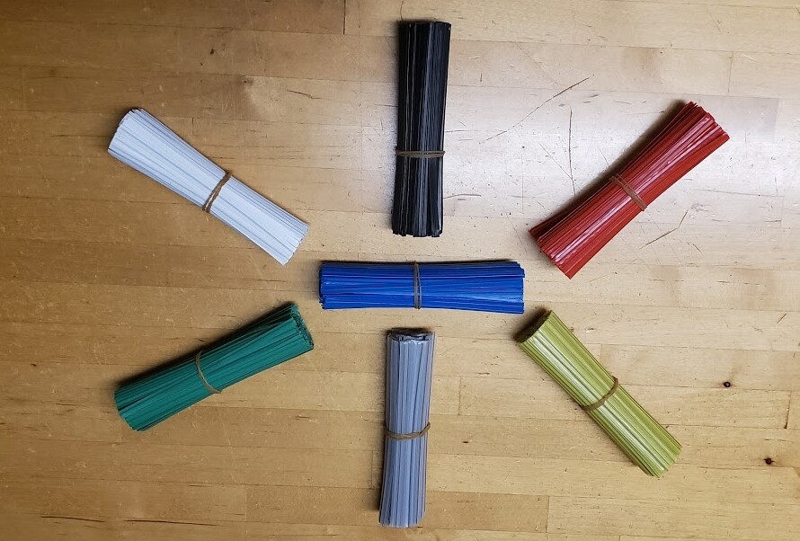 Twist Ties 4" Length Plastic No Rip Cellophane Pre-Cut Assorted Choose ColorsQty