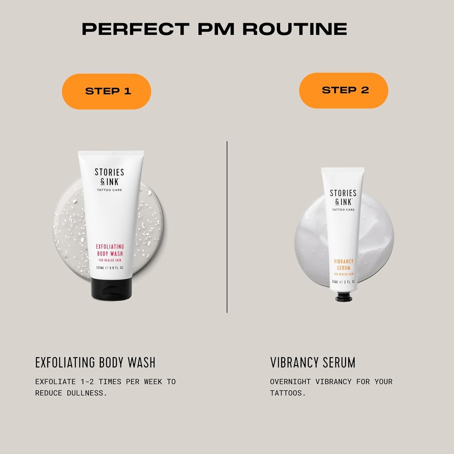 Stories & Ink Healed Tattoo Vibrancy Serum 2 Oz All Skin Tones Styles Brightens