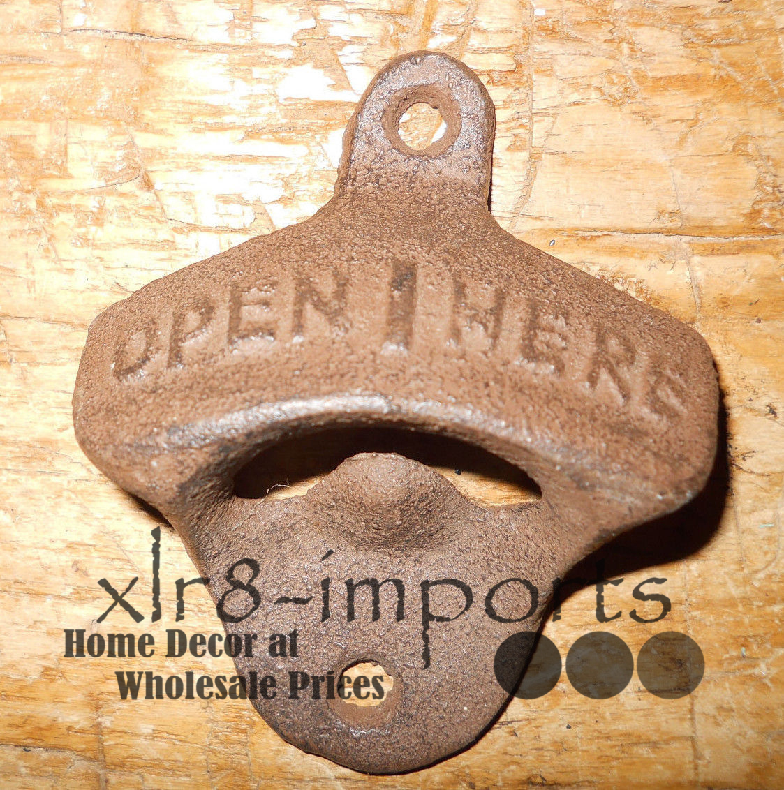 25 Rustic Cast Iron OPEN HERE Wall Mounted Beer Bottle Opener Soda